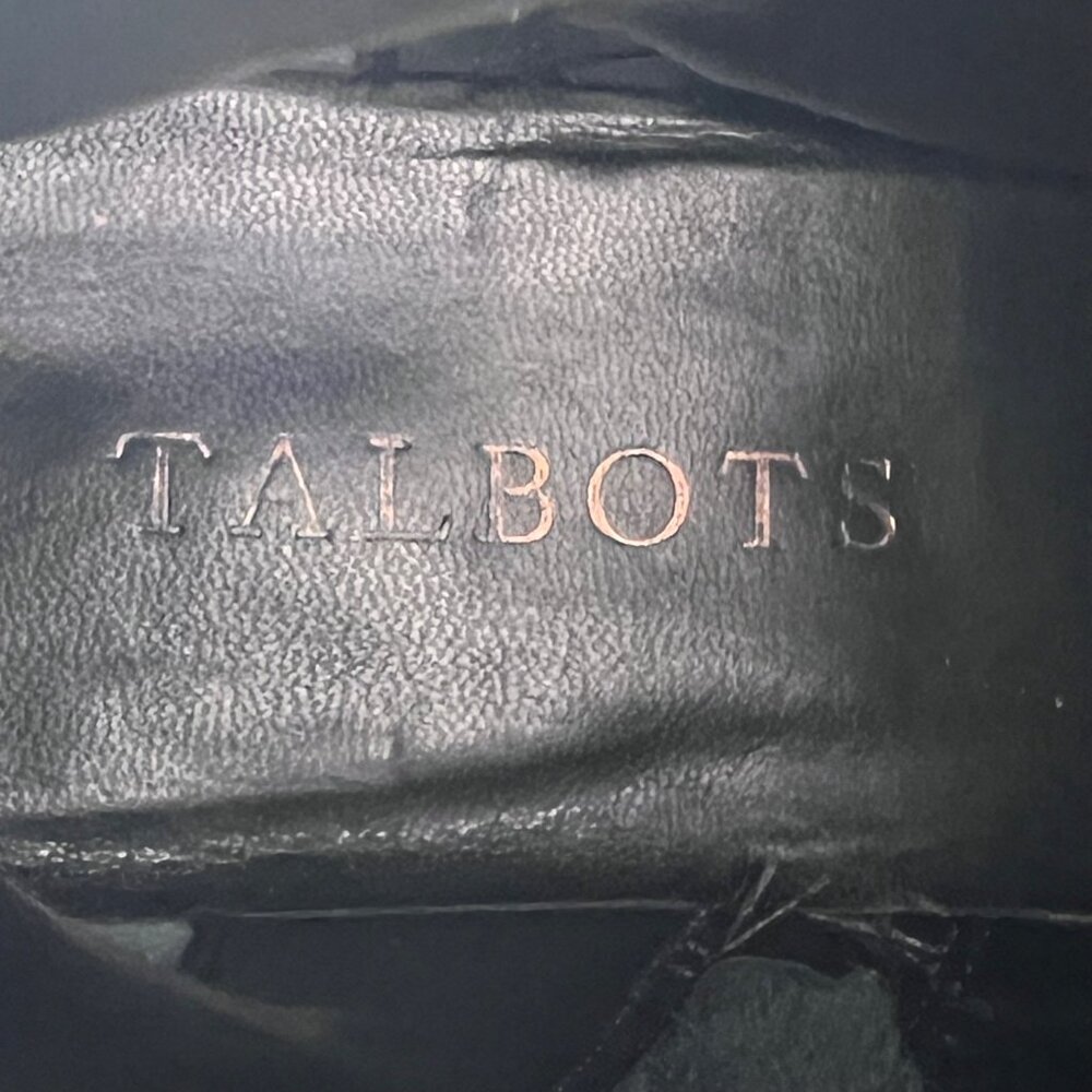 Talbots Black Leather Ankle Boots Womens Size 5M Red Plaid Accent Zip & Buckle - Picture 3 of 14